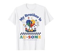 Mio Fratello è Au-Some Autism Awareness Fratelli Autistici Maglietta