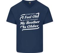 Mio Fratello È Più Grande 30° 40° 50° Compleanno Uomo V-Neck T-Shirt In Cotone