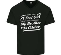 Mio Fratello È Più Grande 30° 40° 50° Compleanno Uomo V-Neck T-Shirt In Cotone