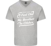 Mio Fratello È Più Grande 30° 40° 50° Compleanno Uomo V-Neck T-Shirt In Cotone