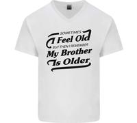 Mio Fratello È Più Grande 30° 40° 50° Compleanno Uomo V-Neck T-Shirt In Cotone