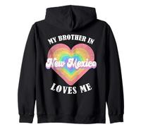 Mio Fratello nel New Mexico Mi AMA Cuore Stati Uniti Stati Uniti Felpa con Cappuccio