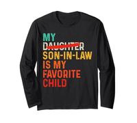 Mio genero è il mio bambino preferito Divertente festa del papà retrò Maglia a Manica