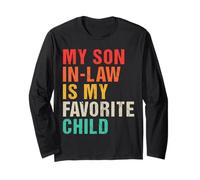 Mio genero è il mio bambino preferito Divertente festa del papà retrò Maglia a Manica