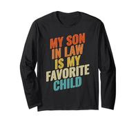 Mio genero è il mio bambino preferito Divertente umorismo retrò familiare Maglia a Manica
