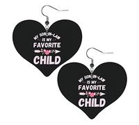 Mio genero è il mio bambino preferito Orecchini in pelle per le donne Orecchini pendenti Ciondolo a cuore con gancio Regali per ragazza adulta