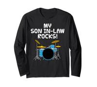 Mio genero è un batterista musicista divertente Maglia a Manica