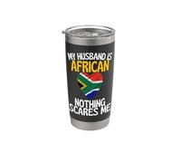 Mio marito è africano niente mi spaventa divertente marito Bicchiere termico in acciaio inox doppia parete