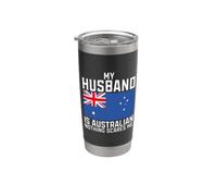 Mio marito è australiano, niente mi spaventa australiano Bicchiere termico in acciaio inox doppia parete