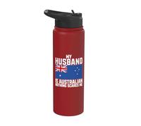 Mio marito è australiano, niente mi spaventa australiano Stainless Steel Insulated Water Bottle