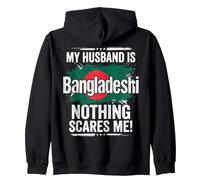 Mio Marito è Bangladesh Niente Mi spaventa Felpa con Cappuccio