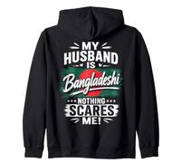Mio Marito è Bangladesh Niente Mi spaventa Felpa con Cappuccio
