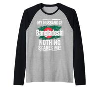 Mio Marito è Bangladesh Niente Mi spaventa Maglia con Maniche Raglan