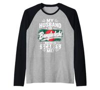 Mio Marito è Bangladesh Niente Mi spaventa Maglia con Maniche Raglan