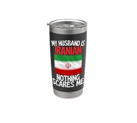 Mio marito è iraniano niente mi spaventa divertente marito Bicchiere termico in acciaio inox doppia parete