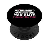 Mio marito è l"uomo più fortunato del mondo, gli ricordo ogni giorno PopSockets PopGrip Adesivo