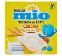 Nestlé Mio Merenda al Latte Cereali da 6 Mesi senza Glutine 4 Vasetti Plastica 100 g