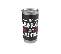 Mio nipote è il mio San Valentino per la nonna Bicchiere termico in acciaio inox doppia parete