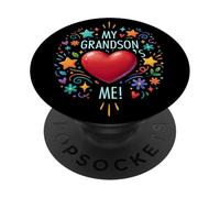 Mio nipote mi ama (a forma di cuore)! - V2 PopSockets PopGrip Adesivo