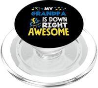 Mio nonno è giù a destra Awesome Down Sindrome Consapevolezza PopSockets PopGrip per MagSafe
