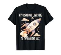 Mio Nonno Mi AMA Fino alla Luna e Ritorno Maglietta
