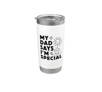 Mio padre dice che sono particolarmente adorabile per i bambini Bicchiere termico in acciaio inox doppia parete
