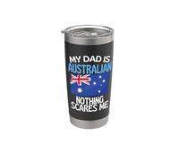 Mio padre è austaliano niente mi spaventa papà divertente Bicchiere termico in acciaio inox doppia parete