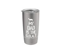 Mio padre è la capra e la sua capra lo pensa anche a papà di Bicchiere termico in acciaio inox doppia parete
