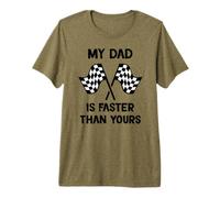 Mio Padre è più Veloce del Tuo Figlio delle Corse Figlia Maglietta Premium