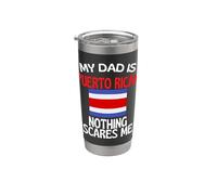 Mio padre è portoricano Niente mi spaventa Papà divertente Bicchiere termico in acciaio inox doppia parete