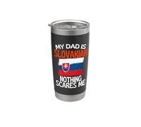 Mio padre è slovacco Niente mi spaventa Papà divertente Bicchiere termico in acciaio inox doppia parete