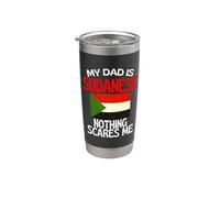 Mio padre è sudanese niente mi spaventa papà divertente Bicchiere termico in acciaio inox doppia parete