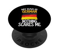 Mio padre è tedesco niente mi spaventa papà divertente PopSockets PopGrip Adesivo