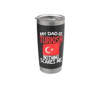 Mio padre è turco niente mi spaventa papà divertente Bicchiere termico in acciaio inox doppia parete