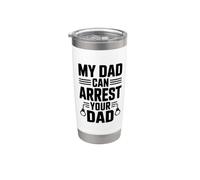 Mio padre può arrestare tuo padre Bicchiere termico in acciaio inox doppia parete