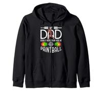 Mio papà Domina Il Campo di Paintball Come Un Vero Boss Felpa con Cappuccio