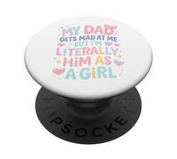 Mio papà si arrabbia con me citazione divertente PopSockets PopGrip Adesivo