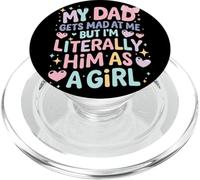 Mio papà si arrabbia con me citazione divertente PopSockets PopGrip per MagSafe