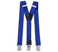 Miobo - Bretelle a X, unisex, super resistenti, 4 clip inclusi, larghezza 4 cm Y königsblau Taglia unica