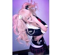 Mioda Ibuki Wig Cosplay Anime parrucca for donne Long Black Straight parrucca for il Carnevale di Halloween (Colore : Junko Enoshima)
