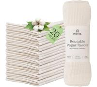 Mioeco Set da 20 Panni Cucina Riutilizzabili - Panno Spugna Lavabile in Cotone Biologico - Alternativa Eco ai Canovacci in Spugna - Super Assorbente, Resistente e Sostenibile