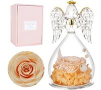 Miofula Festa della Mamma Idee Regalo,Rosa Stabilizzata Angelo Regalo Donna,Rosa Eterna Angeli Figurine,Rose Stabilizzate Regalo Compleanno Anniversario,Festa della Mamma Regali Mamma Nonna Fidanzata