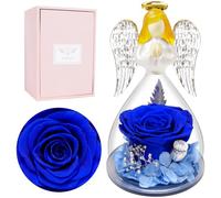 Miofula Rosa Stabilizzata Regalo Donna Compleanno, Rosa Eterna Angelo Festa Della Mamma Idee Regalo Mamma Nonna Fidanzata, Fiori Stabilizzati Regali Donna,Regali Festa Della Mamma Anniversario per Lei