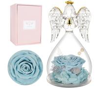 Miofula Rosa Stabilizzata Vera Regalo Donna, Rosa Eterna Angeli Regalo Mamma Nonna Compleanno,Rose Stabilizzate Angelo Regali Fidanzata Anniversario, Fiori Stabilizzati Regali Natale Festa della Mamma