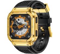 MioHHR Cassa e cinturino in acciaio inossidabile compatibili con Fitbit Versa 4/3/2/Fitbit Versa Lite/Fitbit Sense 2/Fitbit Sense cinturini con custodia in metallo, robusti braccialetti sportivi in