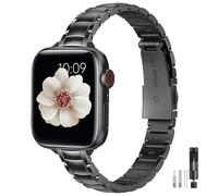 MioHHR Cinturino in metallo compatibile con Apple Watch 38 mm 40 mm 41 mm 42 mm 44 mm 45 mm 46 mm 49 mm cinturino sottile in acciaio inossidabile per iWatch Watch Series 10 9 8 7 6 5 4 SE 3 2 1, 38mm