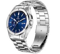 MioHHR Compatibile con Google Pixel Watch 3 41 mm/Google Pixel Watch 2/1 Band, robusta cassa in acciaio inossidabile con cinturini per Pixel Watch 3 41 mm da uomo, argento