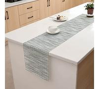 Miokly Runner Tavola Moderno PVC Lavabile Centrini Moderni per Mobili Bamboo Simple Natural Wind Verde Runner per Il Tavolo 150x30cm Antiscivolo e Facile da Pulire Decorazione da Tavola