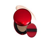 MIOKUKO Red Cushion Foundation, Color Correcting Powder Foundation, Cushion Foundation Makeup for Glass Skin, Long-Lasting Lightweight Buildable Coverage Semi-Matte Natural Finish (17C)