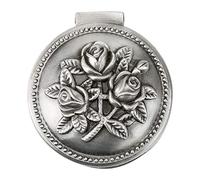 Miokycl 1 Pz Vintage Fiore Intagliato Rotondo A Forma Di Zinco In Lega Di Monili Box Per